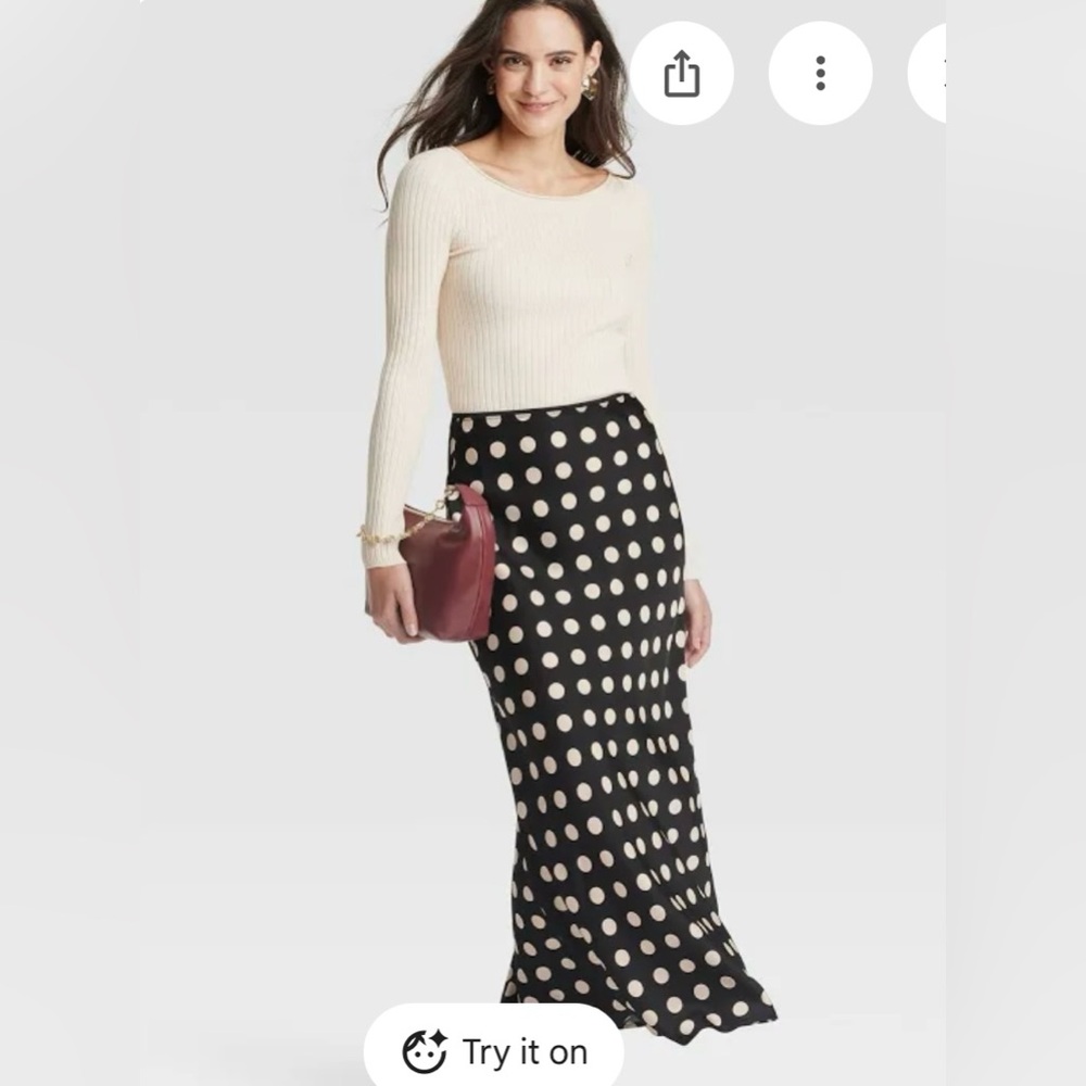 Target Black and White Polka Dot Pencil Skirt